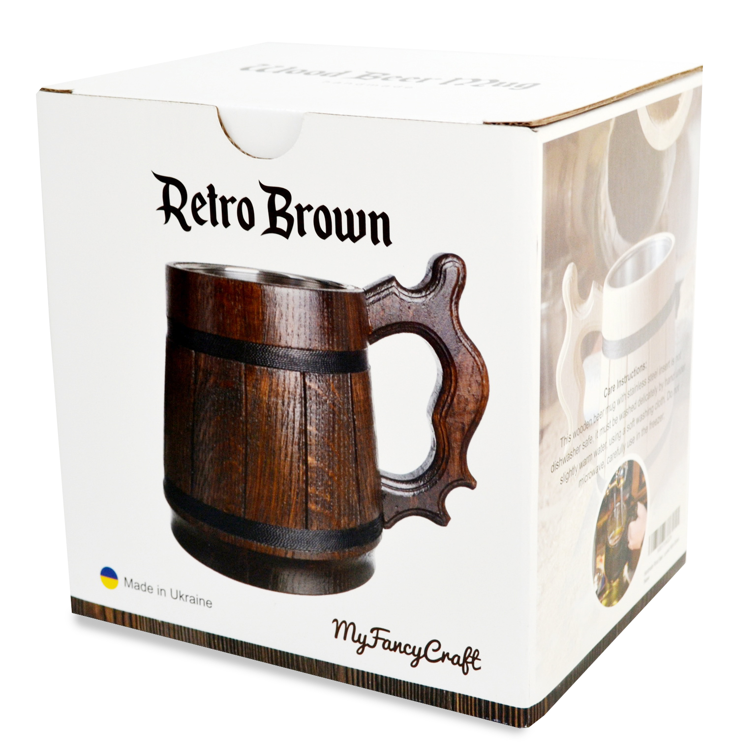 Wooden beer mug 20oz Handmade tankard Best gift for him Man stein Husband gift